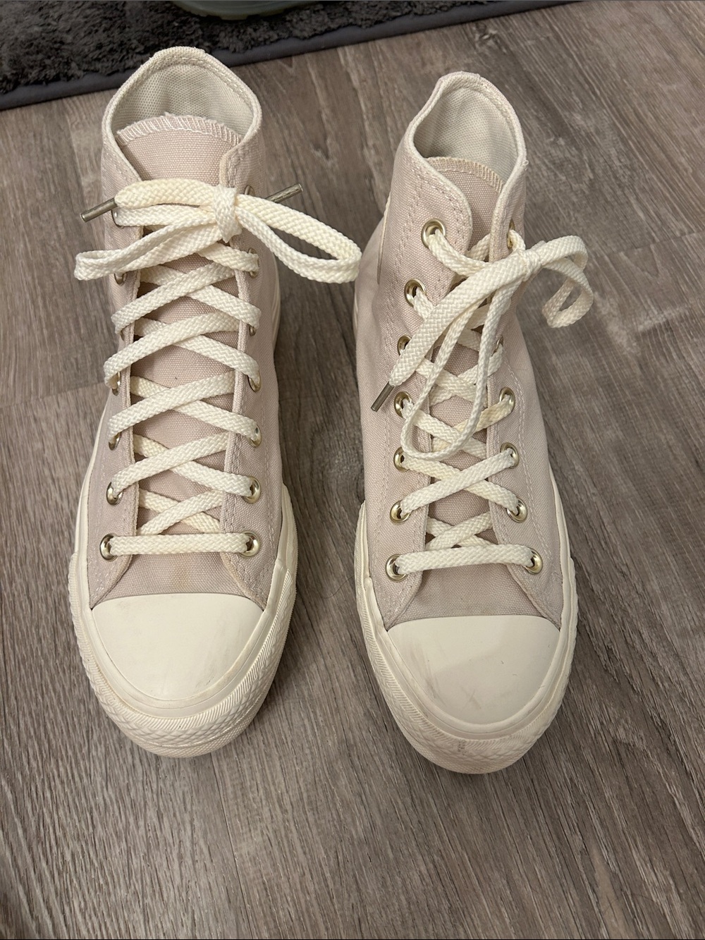 Converse High Top Sneakers - Pale Pink and Cream